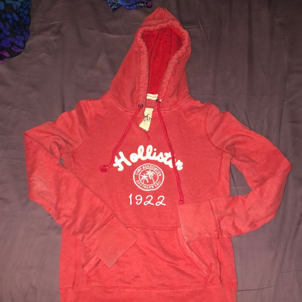Hollister orange pullover hoodie
